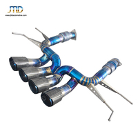 Tuyau d'échappement droit en titane finition bleu brûlé JTLD Catback pour Chevrolet Corvette C8 Z06 Super Sport X-Pipe - Échappement arrière