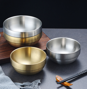 10Cm 12Cm 14Cm Đôi Tường Thép Không Gỉ Thực Phẩm Phở Súp Bát Gạo Cho Bé Ăn - Product Image 5