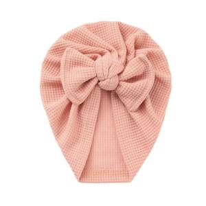 Turbante con <span class=keywords><strong>capelli</strong></span> a sfera in cotone morbido neonato con <span class=keywords><strong>fiocco</strong></span> per bambini berretto da cialda europeo americano cappello da turbante indiano per bambini - Product Image 3