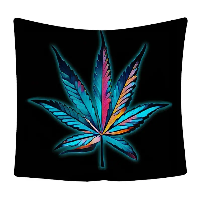 Direct Factory High Quality 3D Print Maple Leaf Wall Hanging Tapestry Bedroom Decor Home Decor Wall Tapestry Art