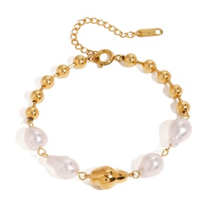 2025 Jewelry Women's Simple Trendy Elegant <b>Pearl</b> Round Chain Wheat OTs Buckle <b>Bracelet</b> Necklace - Product Image 1