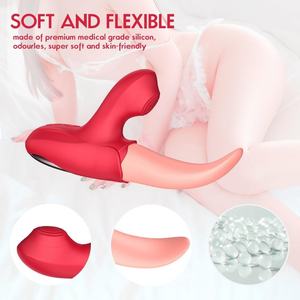 2-in-1 yetişkin gül oyuncak vibratör yalama ve Thrusting titreşim fonksiyonları ile klitoris g-spot stimülasyon için 10*10 - Product Image 4