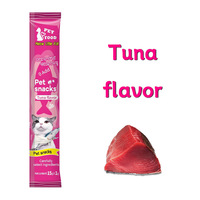 Friandises pour chats anglaises en gros, commerce extérieur, friandises pour chats, nourriture humide, friandises pour animaux de compagnie, bandes nutritionnelles, origine Shandong, modèle 03, boîte entière