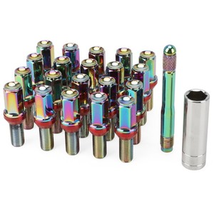 Kamilolo Lug Nuts M14X1.5 Blue Chrome For BMW Mercedes-Benz Audi Volkswagen 304SS Stainless Steel Replacement Parts - Product Image 4