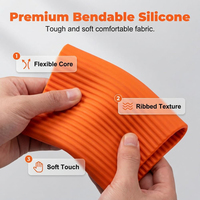 Support de téléphone portable pliable en silicone souple anti-tremblement, réglable et flexible, pour bureau, tablette, ordinateur portable, maison