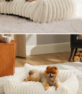 GQK Dog & Cat <b>Bed</b>-All Seasons Use Lightweight Removable Washable PP Cotton Cover Moire Pattern Memory Foam Filled <b>Sofa</b> <b>Bed</b> - Product Image 4