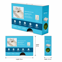 Boîte d'emballage en carton ondulé personnalisée pour oreiller en mousse à mémoire de forme et présentoir de vente au détail pour textiles de maison