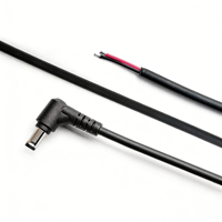 Câble d'alimentation UL21307 DC5521 DC5525 pour équipement de surveillance, rallonge coudée, câble de charge