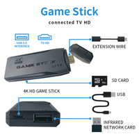 Mini console rétro 64 Go, consoles de jeux vidéo sans fil, 4K HD, M8 Game Stick Lite avec manette intégrée, plus de 20000 jeux pour PS1/SFC/FC