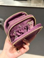 Pochette de rangement pour bijoux en velours carrée pliable anti-poussière avec fermeture éclair, personnalisable avec logo promotionnel, sac cadeau