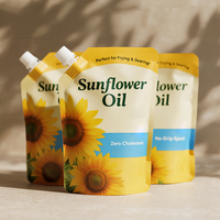 Pochette à bec verseur personnalisée pour huile de tournesol, 5 litres, 1 gallon, sac liquide avec poignée pour huile de palme