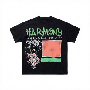 <b>Black</b> Oversized Heavy Cotton <b>Men</b> T <b>Shirt</b> Vintage Large Print Graphic O Neck <b>Short</b> <b>Sleeve</b> Streetwear - Product Image 6