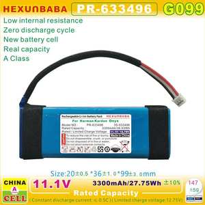 11,1 V 12,75 V 3300mAh 36,63 Wh PR-633496 PH2.0/3P NTC Polymer Li-Ion Akku für Kardon Onyx Lautsprecher 3S-633496 G099 - Product Image 3