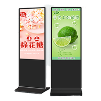 Kiosque interactif tactile ODM sur pied, 32-55 pouces, multi-touch capacitif, scanner QR, imprimante, affiche numérique en libre-service