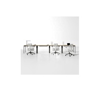 Marco de aluminio moderno Modular Oficina Cubículo Partición Escritorio Oficina Estaciones de trabajo estándar Mesa de computadora