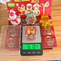 Jouet Squishy de Noël avec Boîte Cadeau, Maltose à Remontée Lente, Père Noël, Bonhomme de Neige, Renne à Presser, Cadeau Anti-Stress