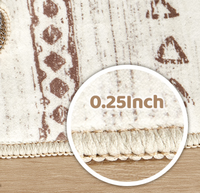 Modern Area Rugs for Living Room Rug Distressed Indoor Carpet Neutral Moroccan Ultra Soft for Machine Washable