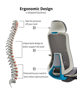 ファクトリー 4D PUアームレスト メッシュオフィスチェア スイベル 豪華ハイバック 快適社長椅子 エグゼクティブ エルゴノミックオフィスチェア 卸売用 - Product Image 3