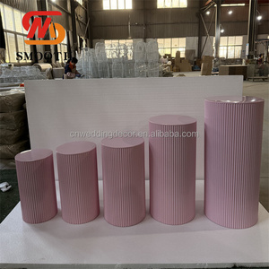 Decoración de Fondo para Ceremonia de Compromiso ZKAI, Panel de Acrílico con Diseño de Ondas, Set de Arcos y Soportes para Pastel, para Bodas y Fiestas - Product Image 4