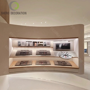 Soporte de exhibición de reloj de cristal personalizado Vitrina de exhibición de reloj con tiras LED para exhibición de reloj al por menor - Product Image 3