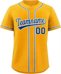 Venta al por mayor de poliéster de secado rápido transpirable camisetas de béisbol de diseño personalizado sublimación impresa logotipo liso Jersey de béisbol para los hombres - Product Image 4