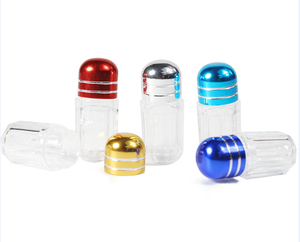 single piece octagon capsule plastic small portable pill container