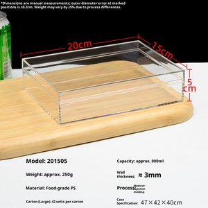 Caja de Plástico Transparente Rectangular de 20 cm de Grosor, con Alta Transparencia, para Regalo de Pepino de Mar - Product Image 4