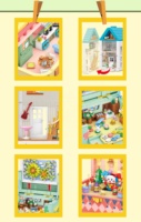 Mainan rumah boneka kreatif untuk anak, Set rumah boneka bangunan DIY untuk ruang Studio seni, mainan plastik untuk anak-anak