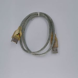 Transparent <b>Usb</b> 2.0 <b>Extension</b> <b>Cable</b> 0.8m Male To Female Straight Braid Shield Copper Conductor Pvc Jacket - Product Image 1