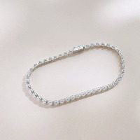 Bracelet tennis serti de diamants ronds brillants en or blanc 18 carats, diamants de laboratoire, bijoux de mode pour femmes, vente en gros, créateur