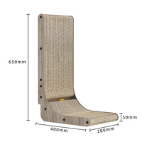Vente en gros arbre à chat, poteau vertical, carton remplaçable, grattoir en forme de L, planche à gratter pour chat