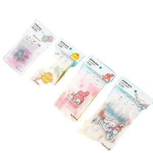 DHF711 New cute cartoon Sanrioed sealed bag Cinnamoroll zipper bag Kuromi snack food preservation candy packaging bag