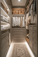 Armoire sur mesure style Shaker, 5 panneaux encastrés, pour chambre à coucher, dressing ou dressing intégré