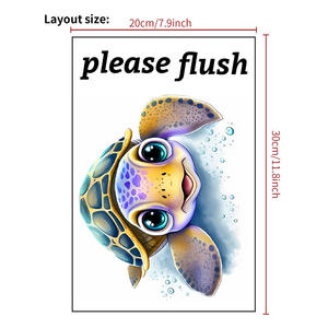 Pegatina de Dibujos Animados para Inodoro, Cubierta de Baño, Pegatinas de Flores, Plantas, Animales, Decoración PARA EL Hogar, <span class=keywords><strong>Mural</strong></span> de Animales, Calcomanías para Refrigerador - Product Image 3