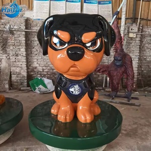 Sculpture de chiot de dessin animé joyeux - <span class=keywords><strong>Chien</strong></span> en fibre de verre personnalisé pour les animaleries et les zones pour enfants - Product Image 4