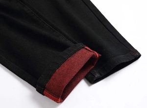 Pantalones Vaqueros Personalizados Listos para Enviar, Pantalones de Mezclilla para Hombre, Corte Recto, Ajustado, Holgado, de Algodón - Product Image 3