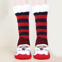Chaussettes personnalisées en tricot pour l'hiver, chaudes et confortables, style Père Noël, douces et moelleuses, pour garçons et filles