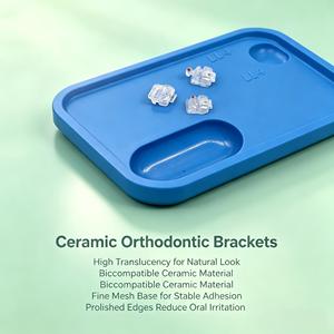 Brackets orthodontiques <span class=keywords><strong>en</strong></span> céramique autoligaturants passifs, fente 0.022, faible friction, esthétiques et transparents pour traitement orthodontique - Product Image 3