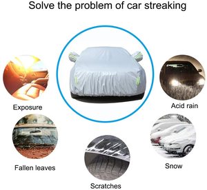 Car Accessories Universal Car Cover <b>Waterproof</b> Windproof <b>Sunscreen</b> All Weather Scratch Resistant PEVA with Cotton - Product Image 2