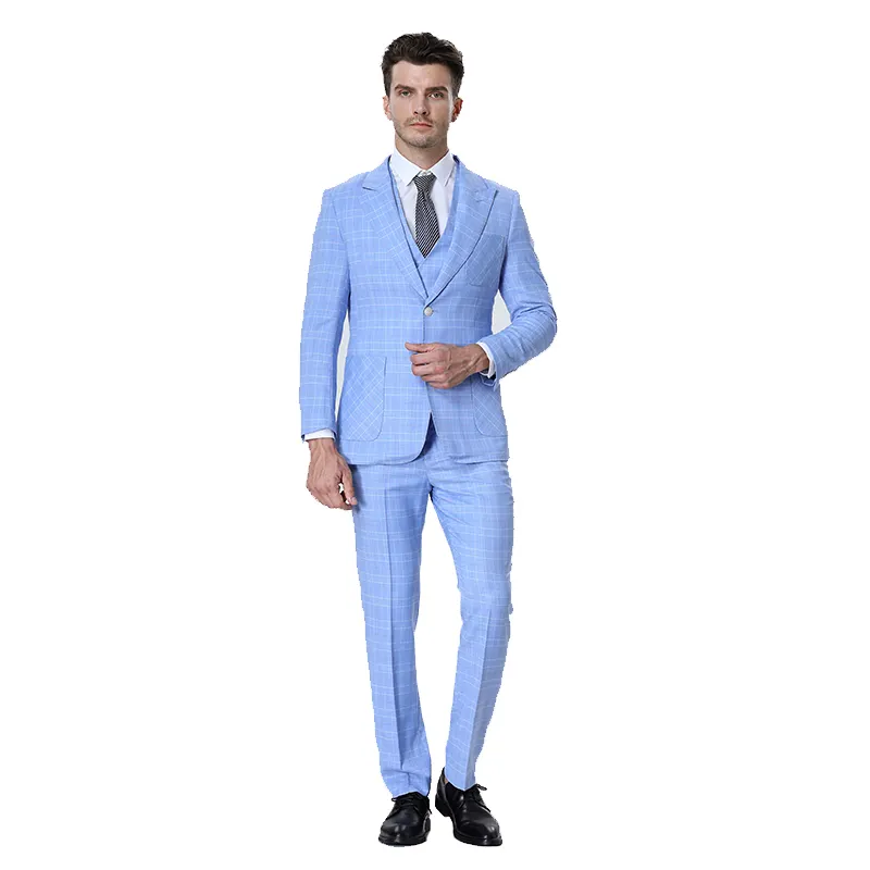 groom Wedding 3 Piece Suit set business professional formal wear small tuxedos men's suits men