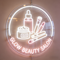 Logo d'entreprise personnalisé rétroéclairé pour intérieur, enseigne lumineuse en acrylique 3D LED néon avec transformateur pour montage mural intérieur/extérieur