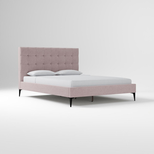 Meubles d'hôtel modernes, <span class=keywords><strong>sommier</strong></span> rembourré - Structure métallique renforcée + <span class=keywords><strong>lattes</strong></span> en bois - Tissu et dimensions entièrement personnalisables - Product Image 2