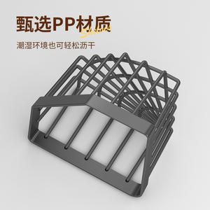 Escurridor de esquina para fregadero de cocina, tipo rejilla cuadrada, cesta de almacenamiento resistente al agua para baño, cocina, montado en la pared - Product Image 4