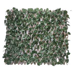 Stokta hafif dayanıklı hasır çit yeşil yaprak tasarımı ile doğal çevre dostu bahçe sınır ısıl işlem görmüş söğüt çerçeve - Product Image 1