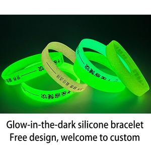 Pulsera de Silicona Personalizada con Logotipo, Delgada, Brillante en la Oscuridad, para Hombre y Bebé - Product Image 2