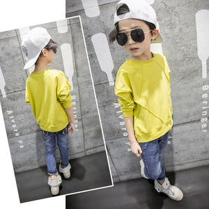 Vêtements pour enfants en gros de YiWu, hauts à manches longues 100% coton pour garçons - Product Image 3