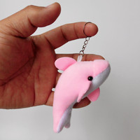 Porte-clés en peluche mignon en forme de dauphin, pendentif de sac pour femme, cadeaux de mariage, fête d'anniversaire, jouets en peluche