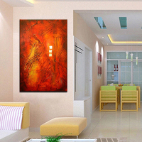 Peintures à l'huile texturées 3D abstraites 100 % faites à la main Mintura, multicolores, sans cadre, pour usage intérieur, art mural personnalisé sur toile