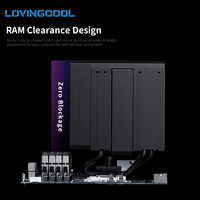 Lovingcool Nouveau Refroidisseur de CPU pour PC Gamer avec Écran LCD, Ventilateur et Radiateur à Air pour Boîtier d'Ordinateur