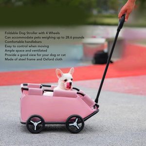 Carrito para Mascotas, <span class=keywords><strong>Plegable</strong></span>, 4 Ruedas, Carrito para Perros Pequeños, Carrito de Compras para Viajar, Caminar y Bolsa de Viaje para Comida de Perro - Product Image 4